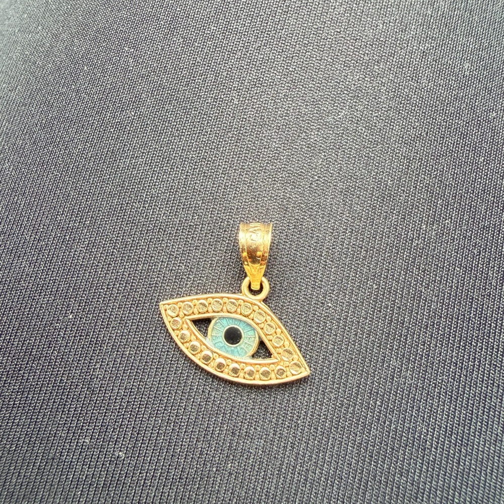 Gold Evil Eye Pendant 10karat Gold